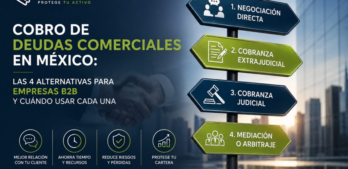 Cobro de deudas comerciales en México: las 4 alternativas para empresas B2B y cuándo usar cada una — ATIVO