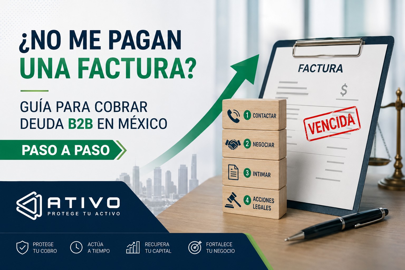 ¿No me pagan una factura? Guía para cobrar deuda B2B en México paso a paso — ATIVO