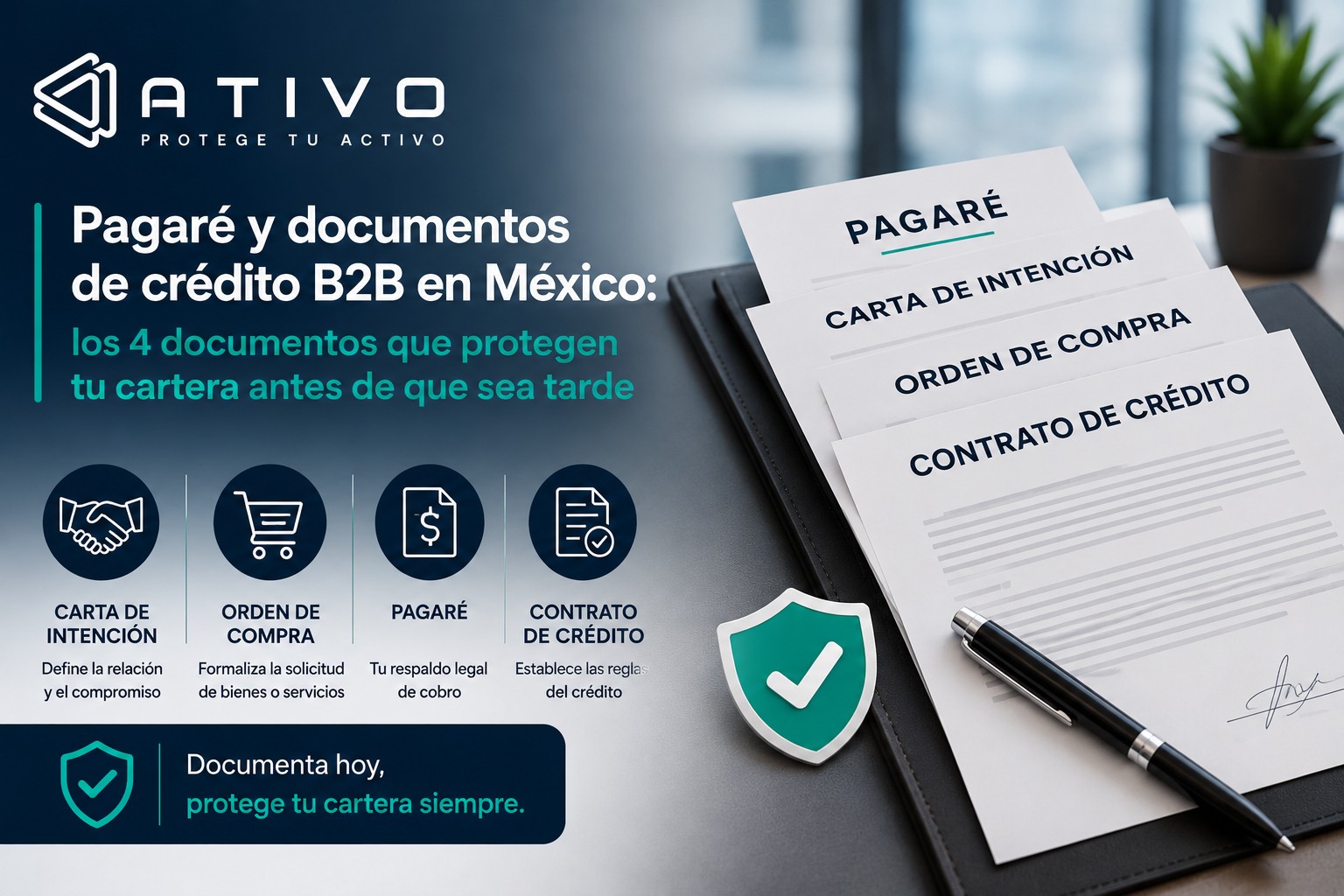 Pagaré y documentos de crédito B2B en México: los 4 documentos que protegen tu cartera antes de que sea tarde — ATIVO