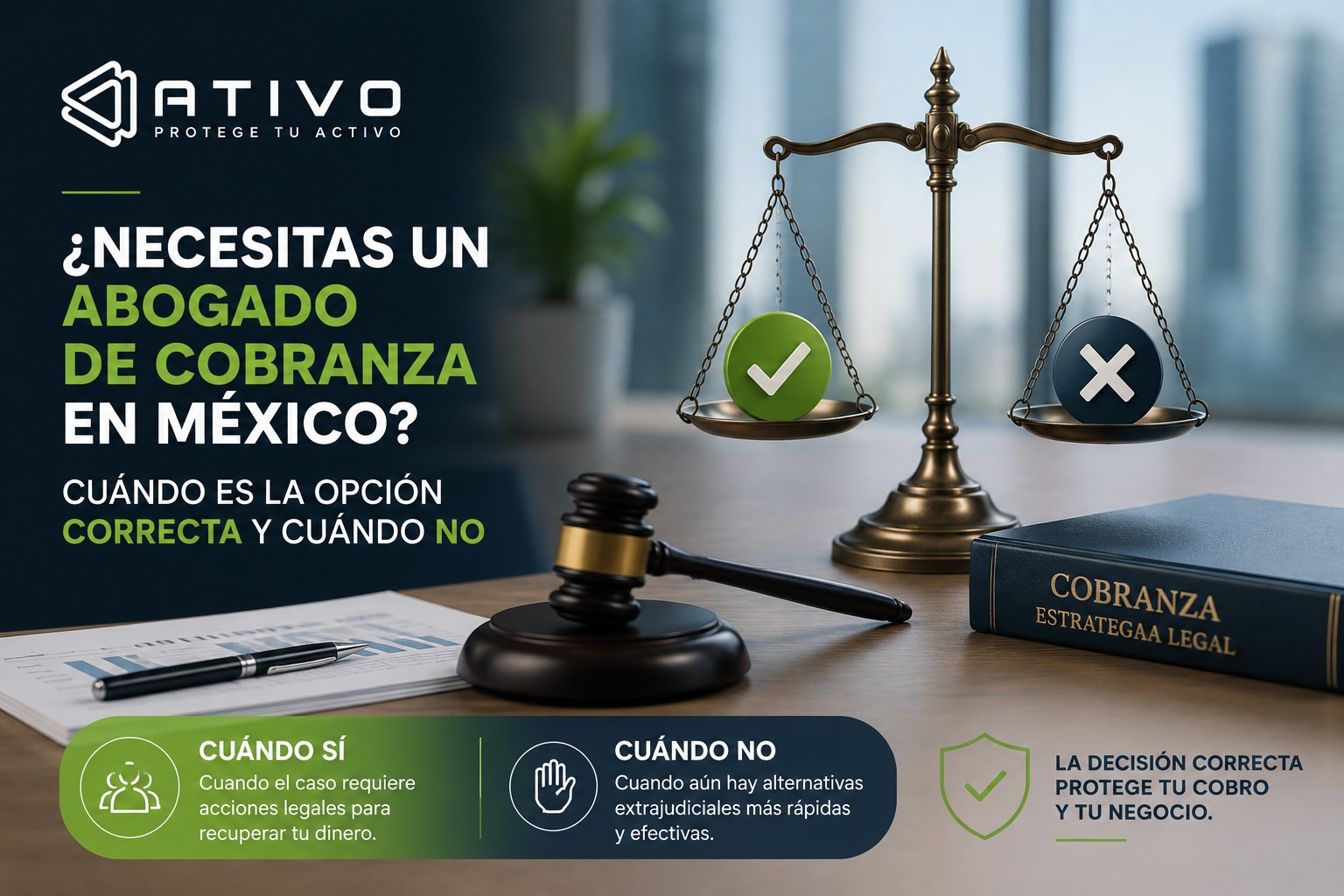 ¿Necesitas un abogado de cobranza en México? Cuándo es la opción correcta y cuándo no — ATIVO