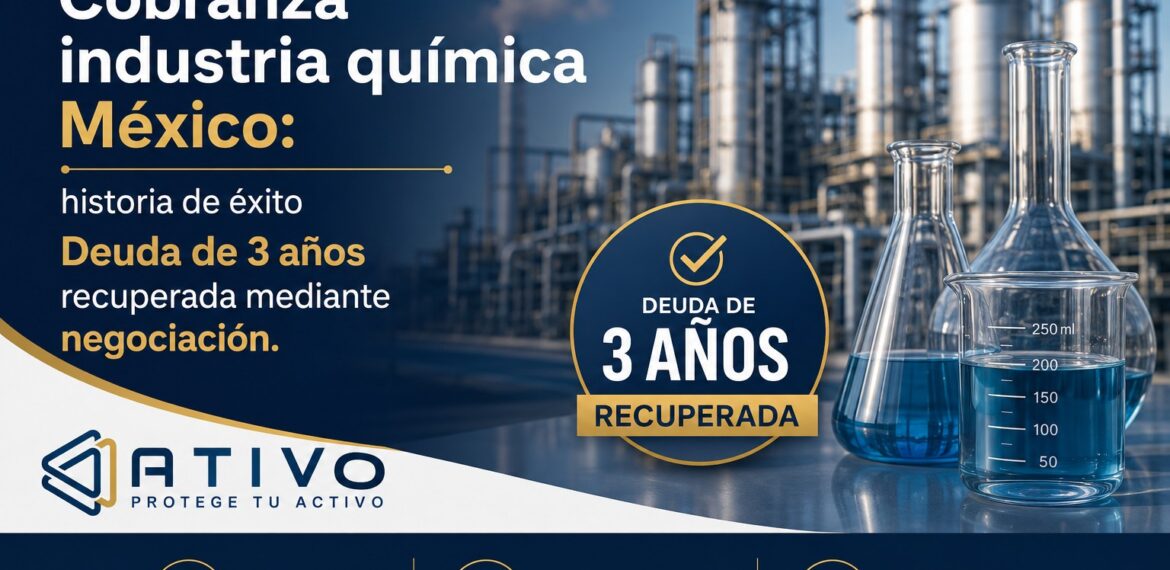 Cobranza industria química México: historia de éxito Sinbiotik — deuda de 3 años recuperada mediante negociación — ATIVO