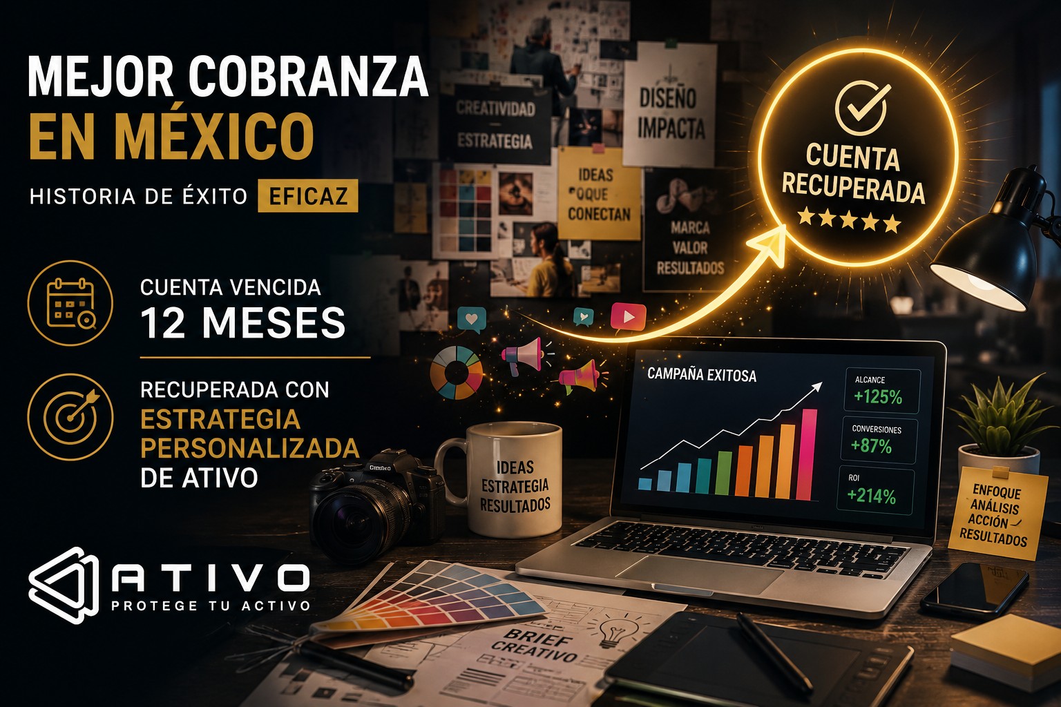Mejor cobranza en México: historia de éxito EFICAZ — cuenta vencida 12 meses recuperada con estrategia personalizada de ATIVO