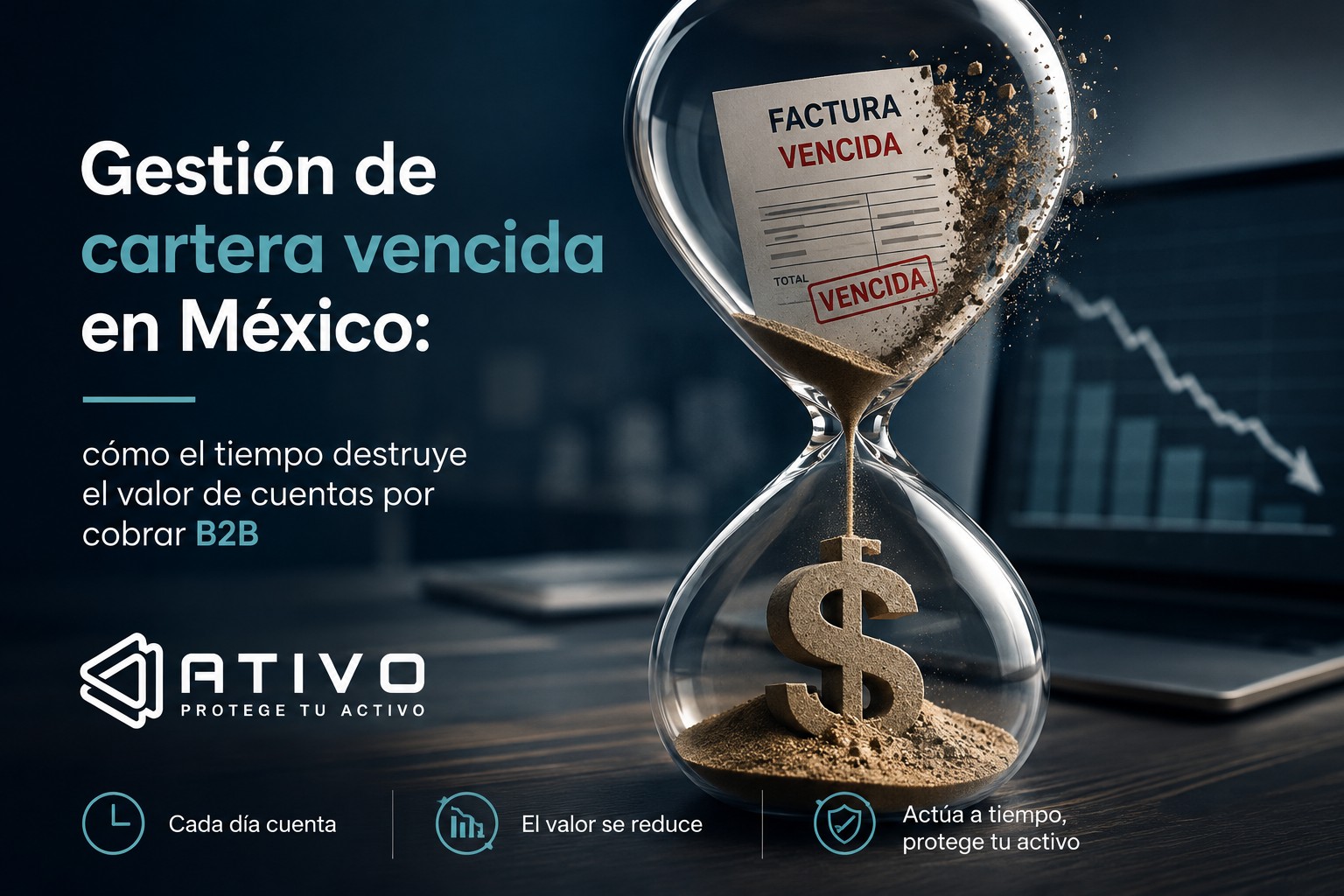 Gestión de cartera vencida en México: cómo el tiempo destruye el valor de cuentas por cobrar B2B — ATIVO