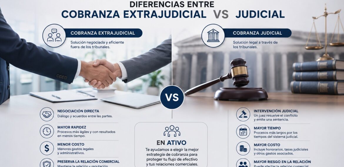Recuperación de cartera vencida en México: diferencias entre cobranza judicial y extrajudicial — ATIVO