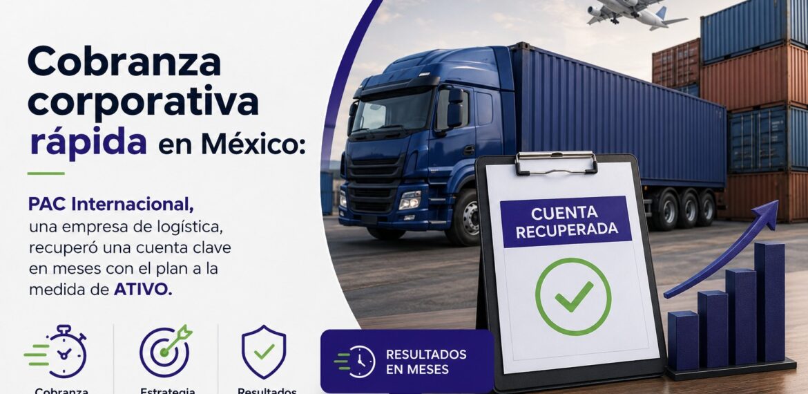 Cobranza corporativa rápida en México: PAC Internacional recuperó una cuenta clave en meses con el plan a la medida de ATIVO — historia de éxito