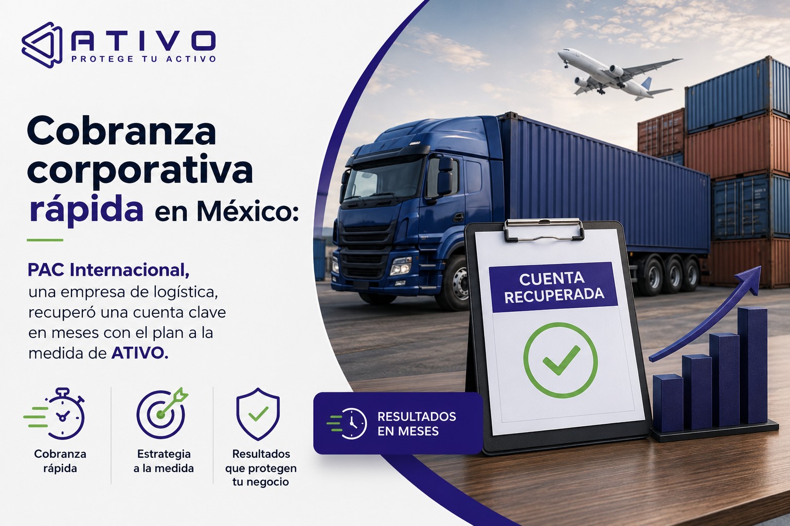 Cobranza corporativa rápida en México: PAC Internacional recuperó una cuenta clave en meses con el plan a la medida de ATIVO — historia de éxito