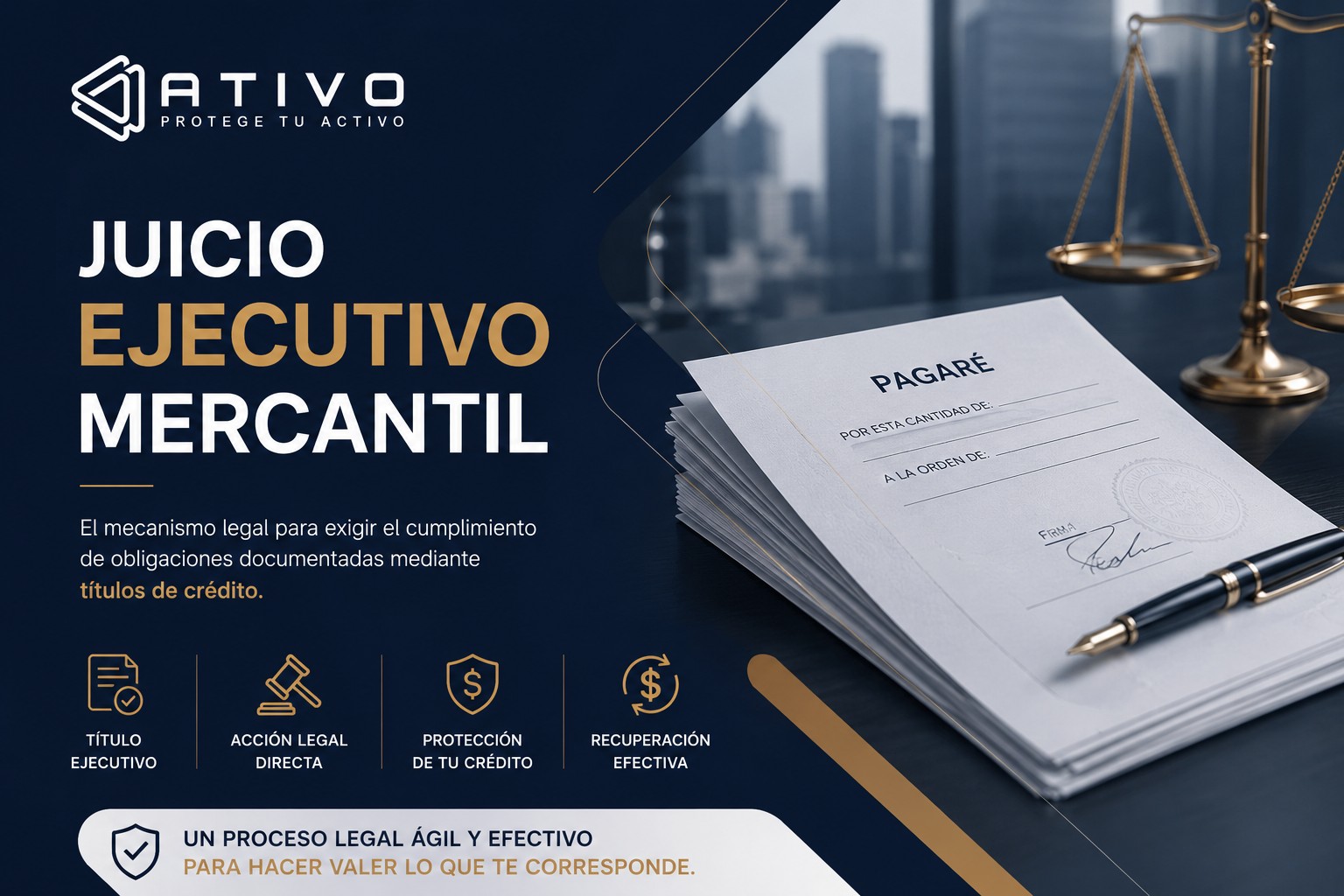 Juicio ejecutivo mercantil en México: cómo cobrar deudas con título ejecutivo — ATIVO
