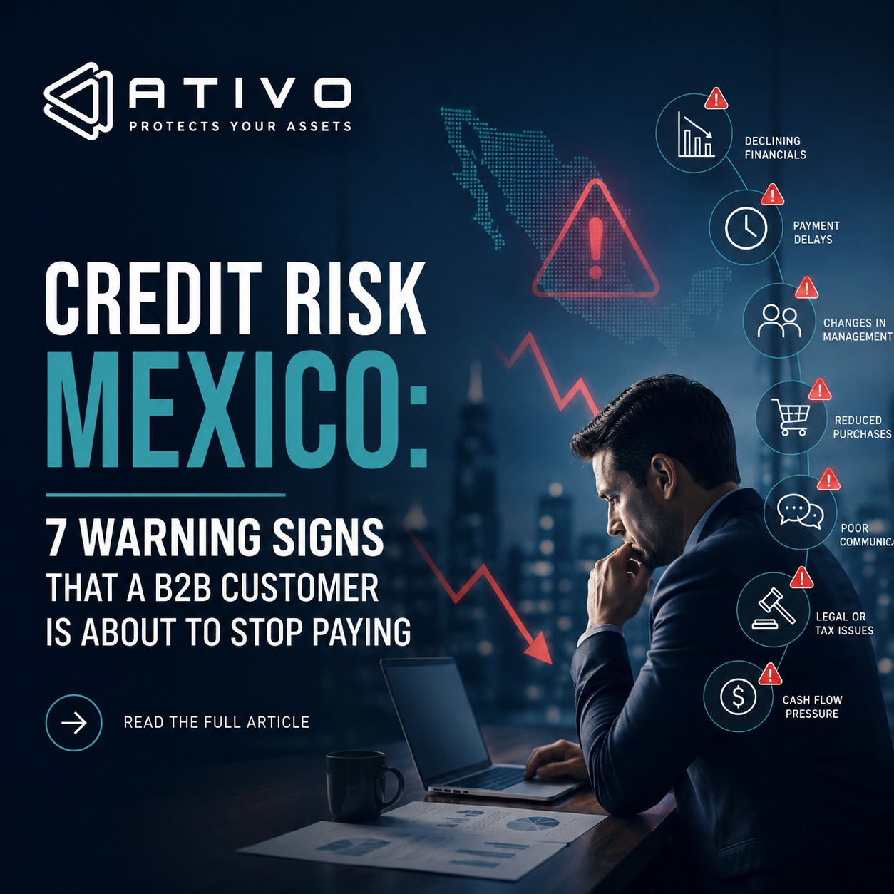 Credit risk Mexico: 7 warning signs that a B2B customer is about to stop paying — ATIVO