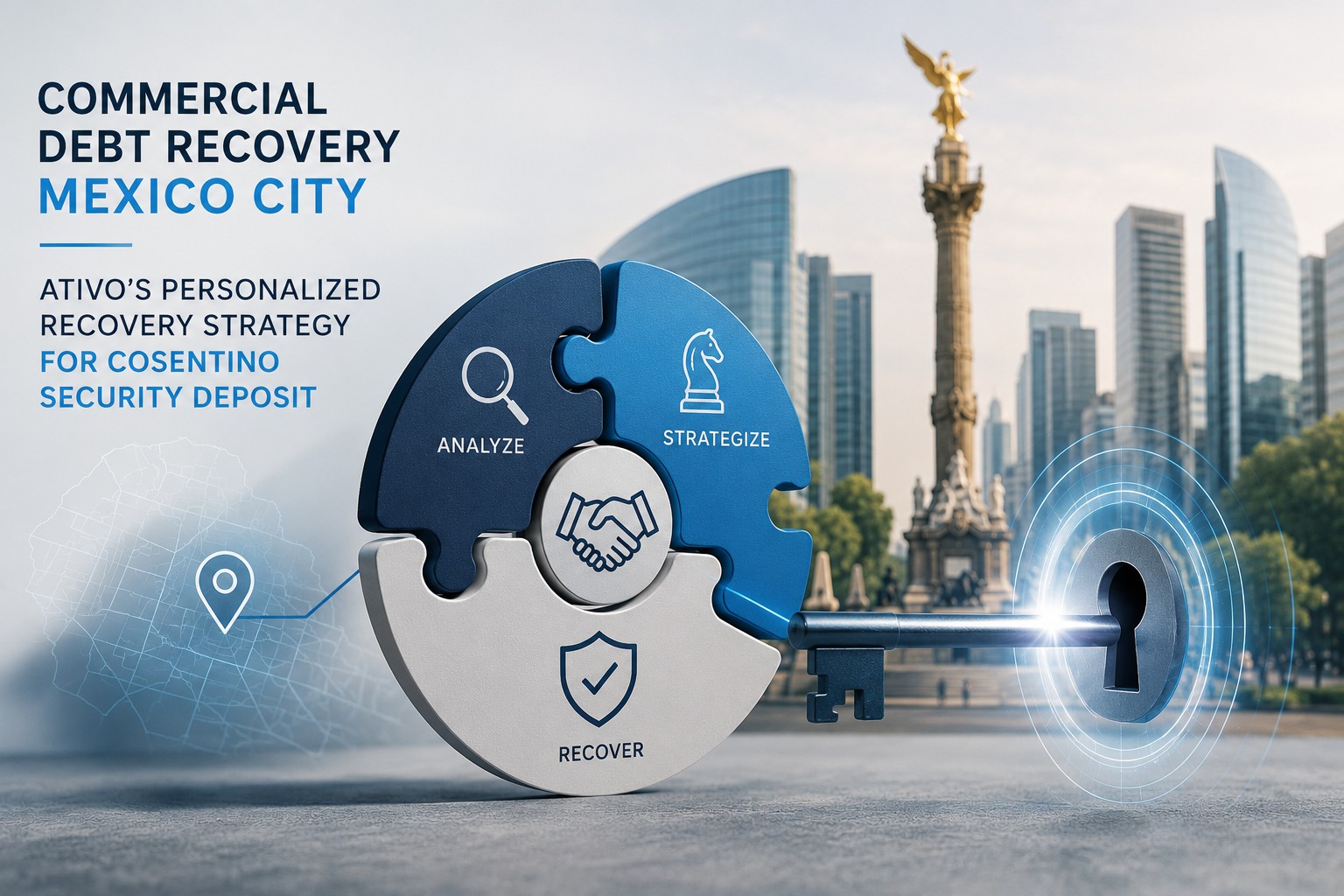 Commercial debt recovery Mexico City: ATIVO's personalized recovery strategy for COSENTINO security deposit — success story