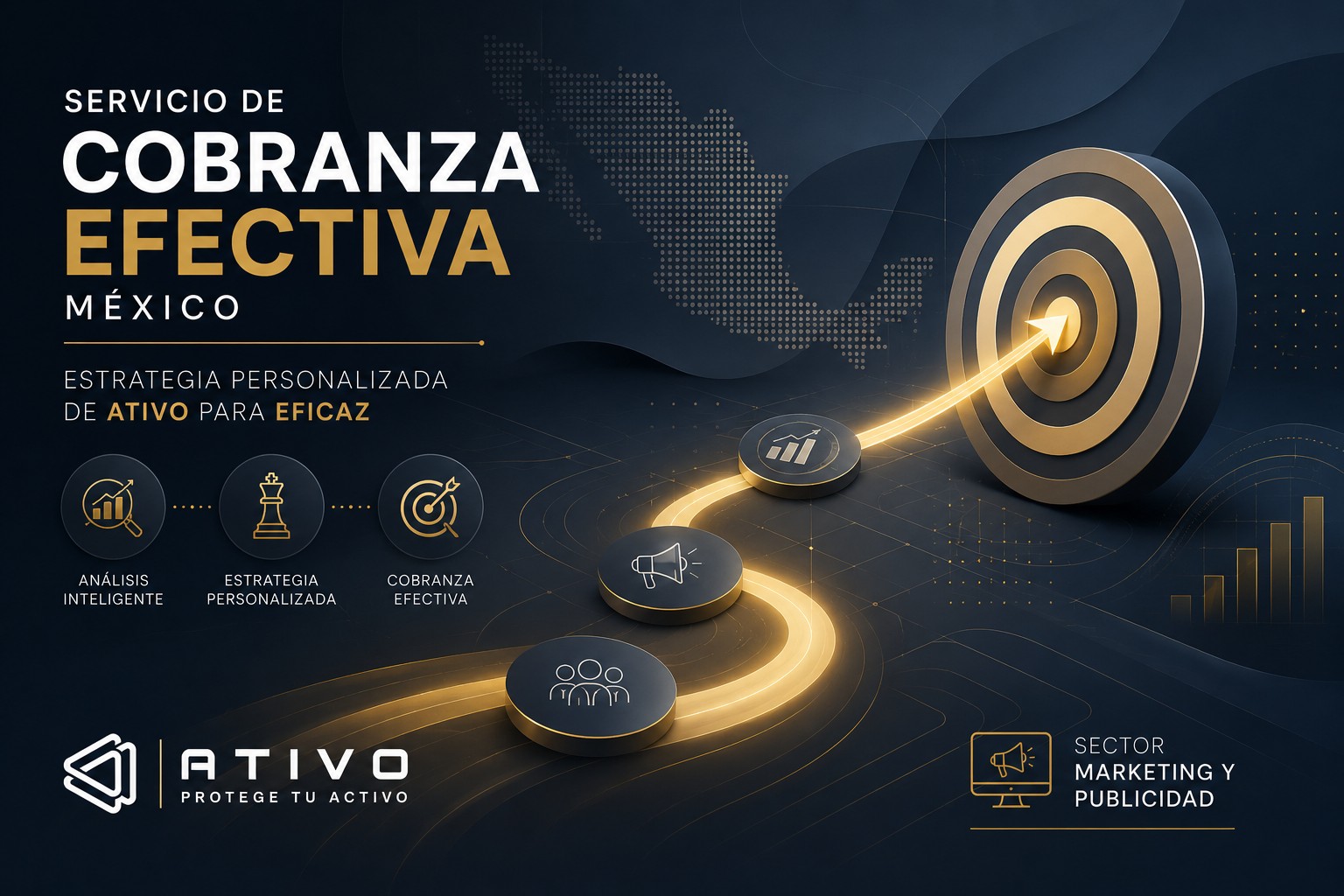 Servicio de cobranza efectiva México: estrategia personalizada de ATIVO para EFICAZ — sector marketing y publicidad